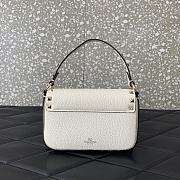 Fortok Valentino Rockstud Small Leather Crossbody Bag White 19x12x3cm - 2