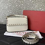 Fortok Valentino Rockstud Small Leather Crossbody Bag White 19x12x3cm - 5