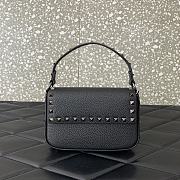 Fortok Valentino Rockstud Small Leather Crossbody Bag Black 19x12x3cm - 1