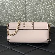 Fortok Valentino Garavani Rockstud Brushed-leather Shoulder Bag Pink 26x13x7cm - 4