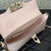 Fortok Valentino Garavani Rockstud Brushed-leather Shoulder Bag Pink 26x13x7cm - 6