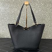 Fortok Valentino Garavani Calfskin Tote Bag Black 26x11x24cm - 4