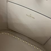 Fortok Valentino Garavani Calfskin Tote Bag Grey 26x11x24cm - 5