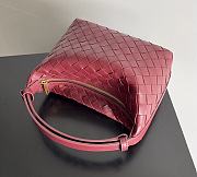 Fortok Bottega Veneta Wallace Shoulder Bag Burgundy 754443 22x13x9.5cm - 5