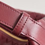 Fortok Bottega Veneta Wallace Shoulder Bag Burgundy 754443 22x13x9.5cm - 4