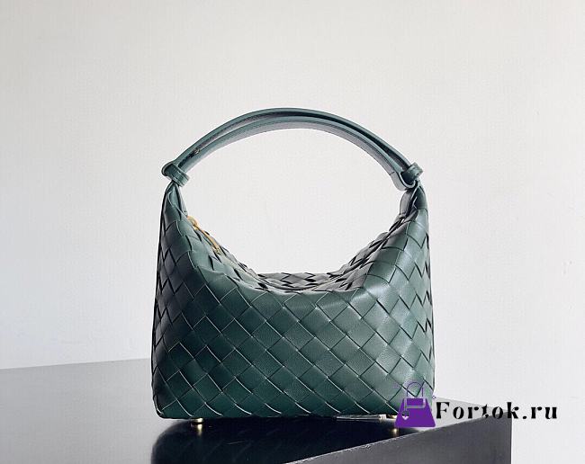 Fortok Bottega Veneta Wallace Shoulder Bag Dark Green 754443 22x13x9.5cm - 1