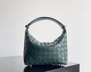 Fortok Bottega Veneta Wallace Shoulder Bag Dark Green 754443 22x13x9.5cm