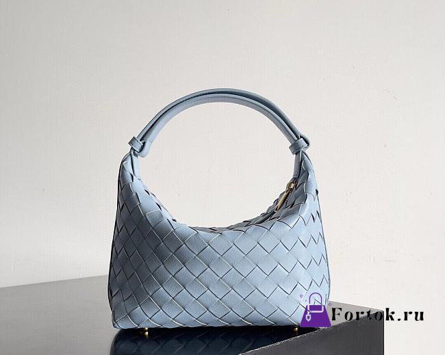 Fortok Bottega Veneta Wallace Shoulder Bag Blue 754443 22x13x9.5cm - 1