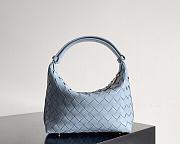 Fortok Bottega Veneta Wallace Shoulder Bag Blue 754443 22x13x9.5cm - 1