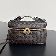 Fortok Bottega Veneta Vanity Case Dark Brown 789109 22x12.5x5cm  - 1