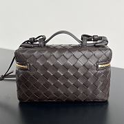 Fortok Bottega Veneta Vanity Case Dark Brown 789109 22x12.5x5cm  - 4