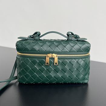 Fortok Bottega Veneta Vanity Case Dark Green 789109 22x12.5x5cm