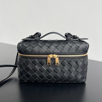 Fortok Bottega Veneta Vanity Case Black 789109 22x12.5x5cm