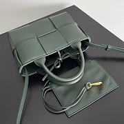 Fortok Bottega Veneta Super Mini Tote Bag Dark Green 20x7x13cm - 5