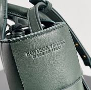 Fortok Bottega Veneta Super Mini Tote Bag Dark Green 20x7x13cm - 2