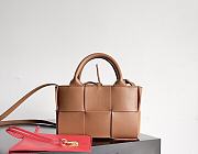 Fortok Bottega Veneta Super Mini Tote Bag Brown 20x7x13cm - 1