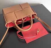 Fortok Bottega Veneta Super Mini Tote Bag Brown 20x7x13cm - 4