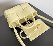 Fortok Bottega Veneta Super Mini Tote Bag Light Yellow 20x7x13cm - 4