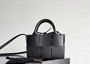 Fortok Bottega Veneta Super Mini Tote Bag Black 20x7x13cm - 1