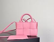 Fortok Bottega Veneta Super Mini Tote Bag Pink 20x7x13cm - 1