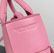 Fortok Bottega Veneta Super Mini Tote Bag Pink 20x7x13cm - 2