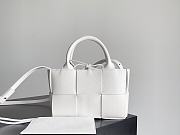 Fortok Bottega Veneta Super Mini Tote Bag White 20x7x13cm - 1