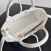Fortok Bottega Veneta Super Mini Tote Bag White 20x7x13cm - 6