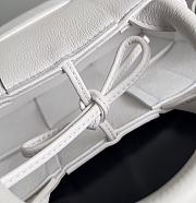 Fortok Bottega Veneta Super Mini Tote Bag White 20x7x13cm - 3