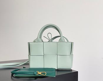 Fortok Bottega Veneta Super Mini Tote Bag Green Mint 20x7x13cm