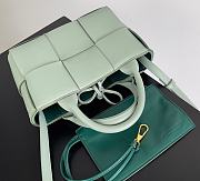 Fortok Bottega Veneta Super Mini Tote Bag Green Mint 20x7x13cm - 6