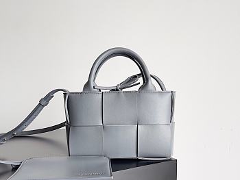 Fortok Bottega Veneta Super Mini Tote Bag Grey 20x7x13cm