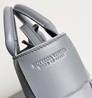 Fortok Bottega Veneta Super Mini Tote Bag Grey 20x7x13cm - 3