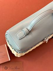 Fortok Loro Piana Bamboo Woven Bag Blue 11x19x6.5cm - 6