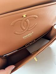 Fortok Chanel Lambskin & Gold-Tone Metal Bag CF Bag Dark Brown 25.5cm - 5