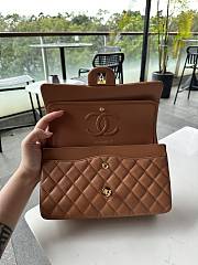 Fortok Chanel Lambskin & Gold-Tone Metal Bag CF Bag Dark Brown 25.5cm - 6
