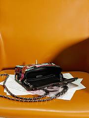 Fortok Chanel Sequin Logo Small Flap Ruthenium Multicolor Bag 20cm - 2
