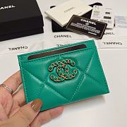 Fortok Chanel Card Holder Green 7.5x11cm - 1