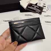 Fortok Chanel Card Holder Black 7.5x11cm - 6