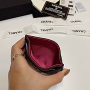 Fortok Chanel Card Holder Black 7.5x11cm - 3