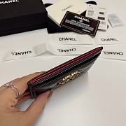 Fortok Chanel Card Holder Black 7.5x11cm - 2