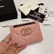 Fortok Chanel Card Holder Pink 7.5x11cm - 1