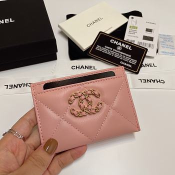 Fortok Chanel Card Holder Pink 7.5x11cm