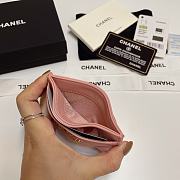 Fortok Chanel Card Holder Pink 7.5x11cm - 4