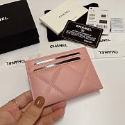 Fortok Chanel Card Holder Pink 7.5x11cm - 2