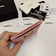 Fortok Chanel Card Holder Pink 7.5x11cm - 3