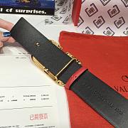 Fortok Valentino Garavani Vlogo Reversible Leather Belt Red & Black - 5