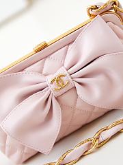 Fortok Chanel Bow Bag in Pink AP4027 14x21x5cm - 3