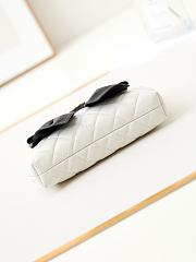 Fortok Chanel Black Bow Bag in White AP4027 14x21x5cm - 2