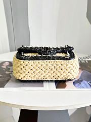 Fortok Chanel 24C Hand-Woven CF Bag Black & Beige 18cm - 4