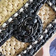 Fortok Chanel 24C Hand-Woven CF Bag Black & Beige 18cm - 2